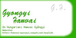 gyongyi hamvai business card